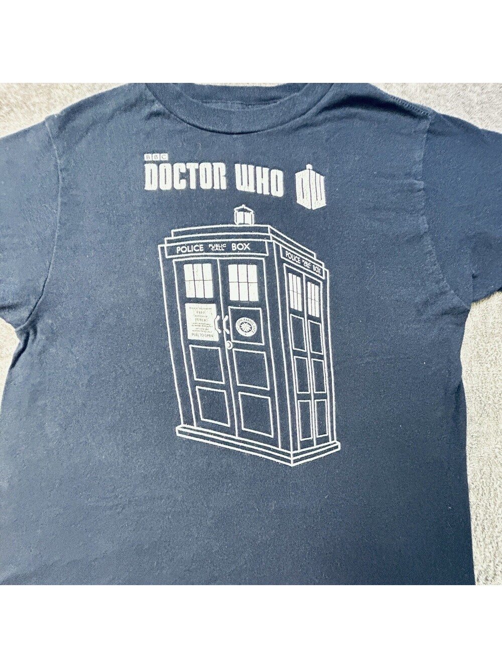 Doctor Who TARDIS T Shirt XS 2009 BBC Ripple Junction Black Graphic Tee